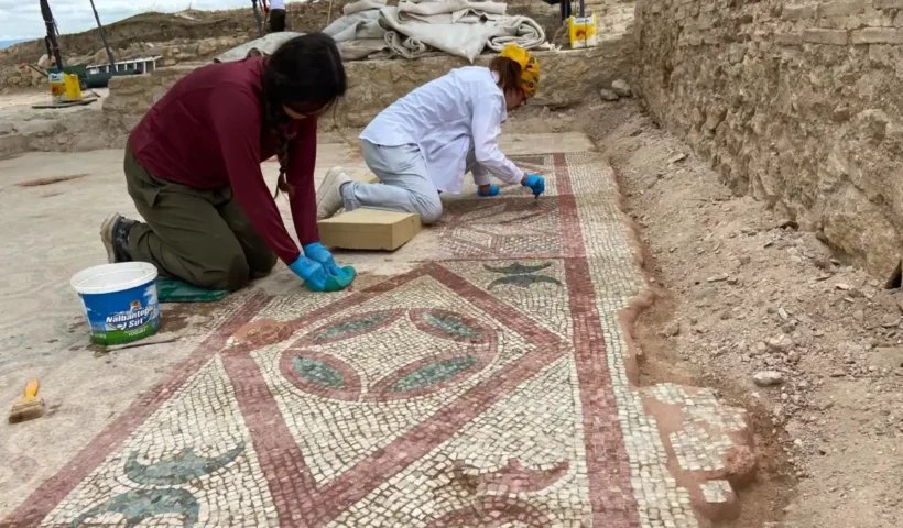 Pompeiopolis’te yeni keşif: 105 metrekarelik mozaik ve Eros başı bulundu