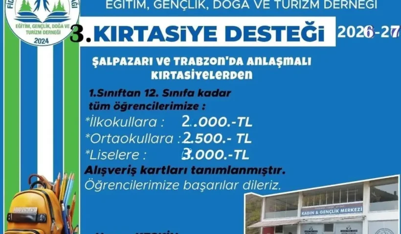 Tımara Derneğinden öğrencilere 3. kırtasiye desteği